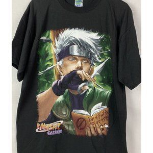 Vintage Naruto T Shirt Double Side Promo Kakashi Gaiden Anime Cartoon XL